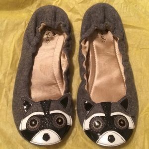 Kate spade raccoon skimmer shoes 6 (fits like 5.5)